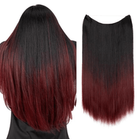 Black to Wine Red Ombre